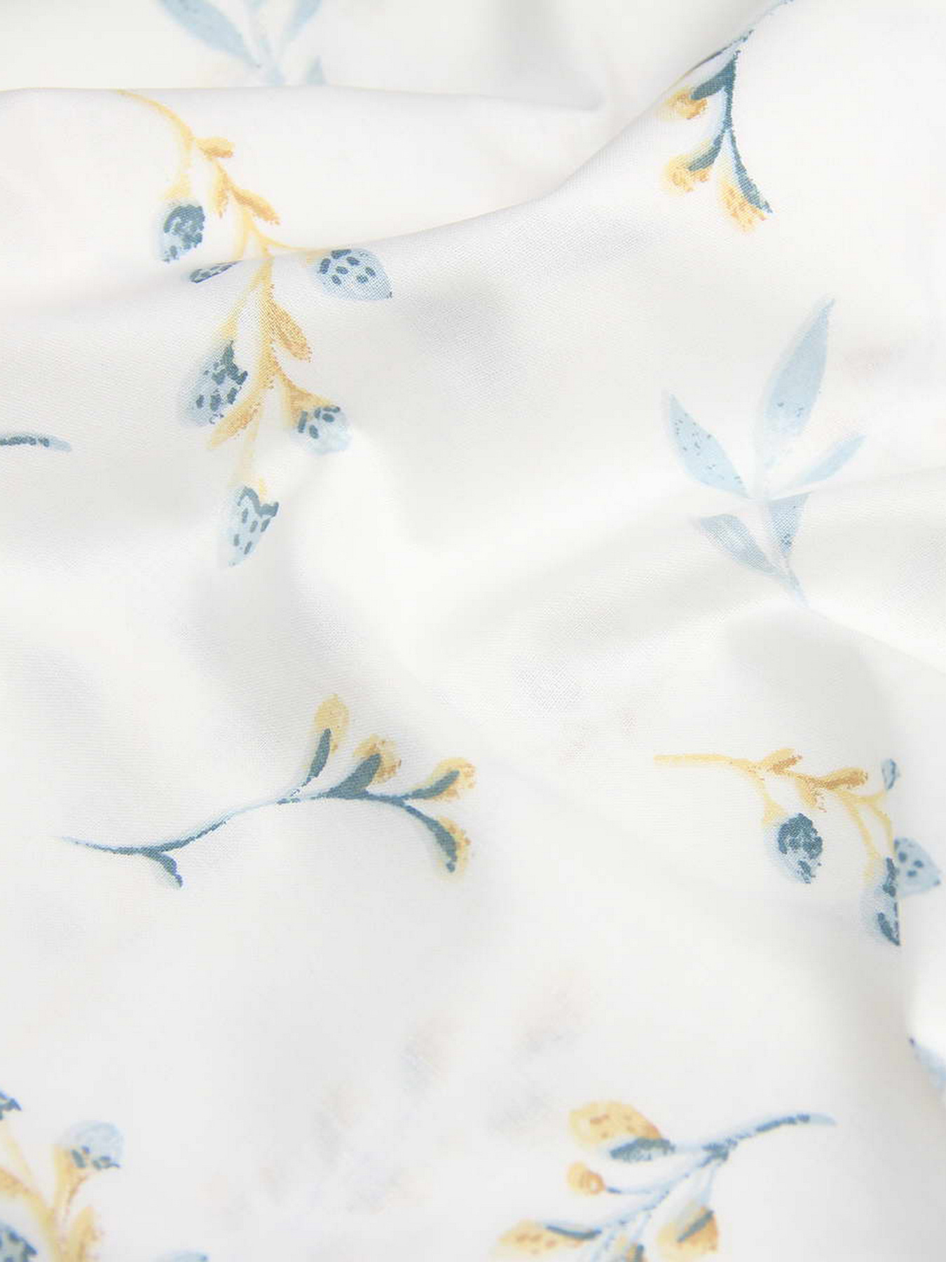 Простирадло на резинці ранфорс PINE BRANCHLETS Cosas модель BudYellowMint_120 Фото