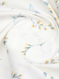 Простирадло на резинці ранфорс PINE BRANCHLETS Cosas модель BudYellowMint_120 Простирадло на резинці ранфорс PINE BRANCHLETS Cosas модель BudYellowMint_120 Фото