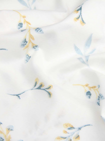 Простирадло на резинці ранфорс PINE BRANCHLETS Cosas модель BudYellowMint_120 Простирадло на резинці ранфорс PINE BRANCHLETS Cosas модель BudYellowMint_120 Фото