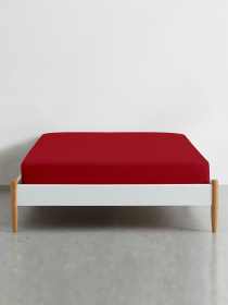 Простынь на резинке ранфорс BURGUNDY Cosas модель Burgundy80_100x200x20 Фото