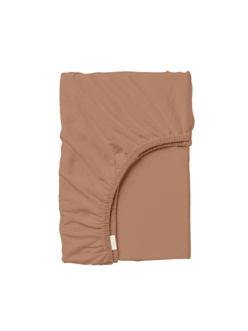 Простирадло на резинці ранфорс CARAMEL Cosas модель Caramel13_100x200x20 Фото