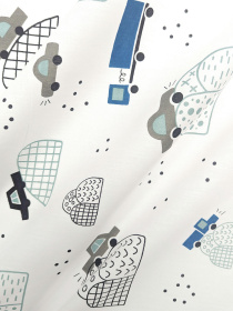 Простирадло на резинці ранфорс TRAVEL CAR Cosas модель CarsMountain_120 Фото