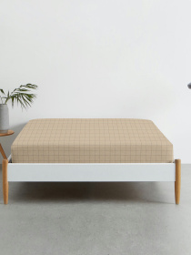 Простынь на резинке ранфорс BEIGE GEOMETRY Cosas модель CellAshbeige_120 Фото