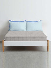 Простирадло на резинці ранфорс GREY GEOMETRY Cosas модель CellAshgrey_120 Фото