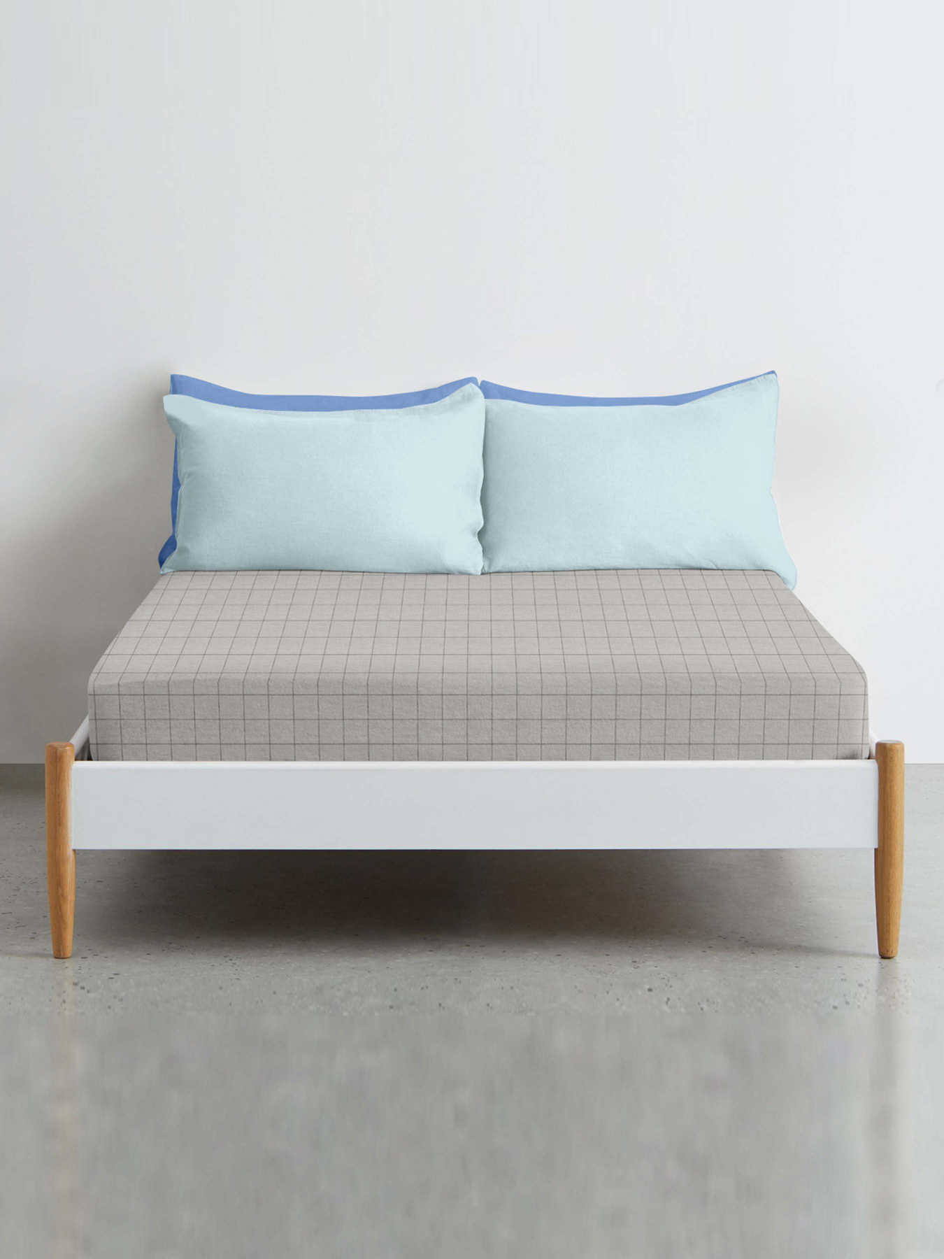 Простынь на резинке ранфорс GREY GEOMETRY Cosas модель CellAshgrey_120 Фото