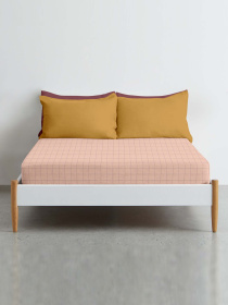 Простирадло на резинці ранфорс ROSE GEOMETRY Cosas модель CellAshrose_120 Фото