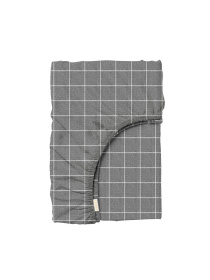 Простынь на резинке ранфорс CELL Cosas модель CellWhiteGrey_120 Простынь на резинке ранфорс CELL Cosas модель CellWhiteGrey_120 Фото