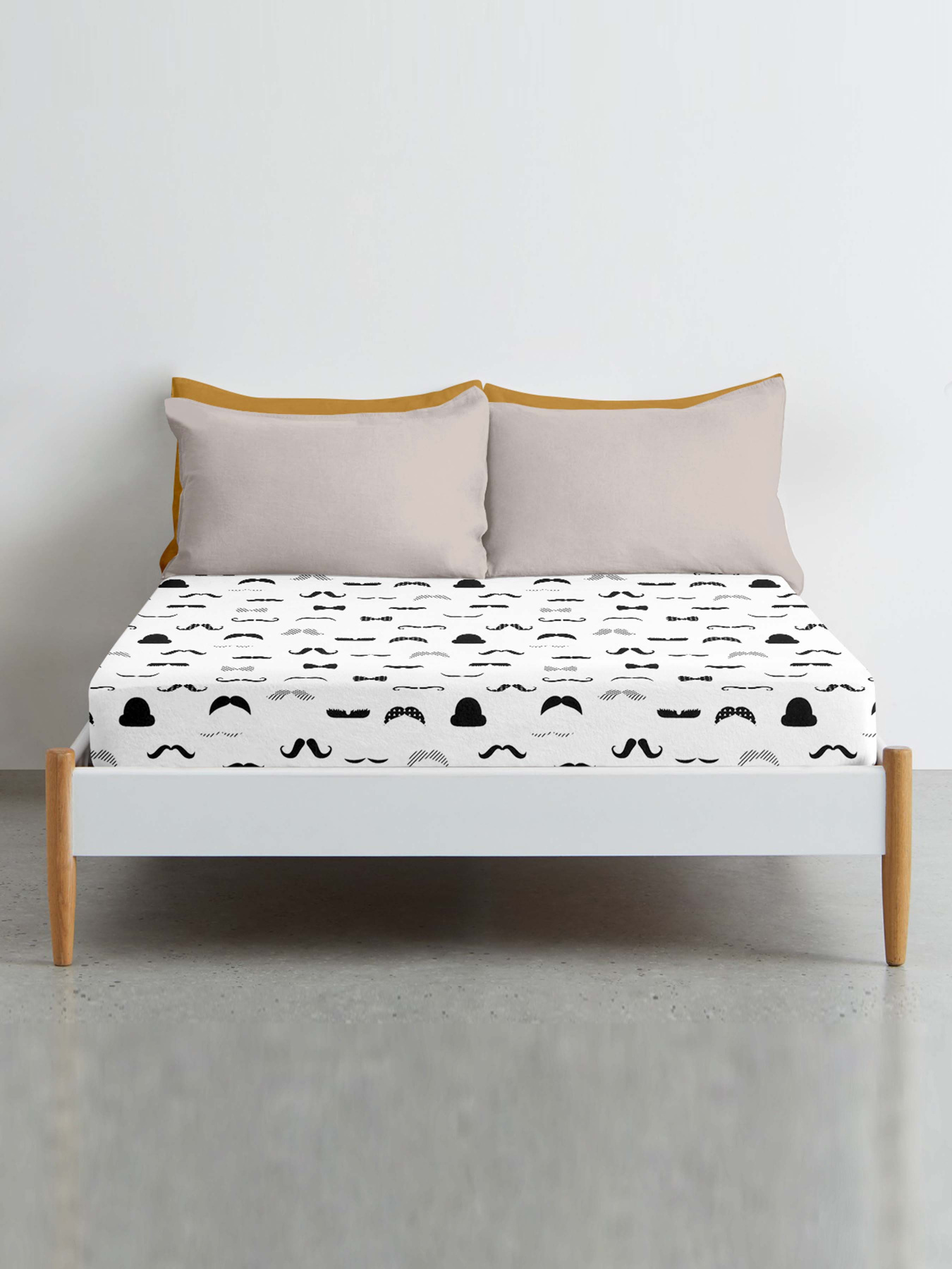 Простирадло на резинці ранфорс MUSTACHE Cosas модель ChaplinFashion_120 Фото