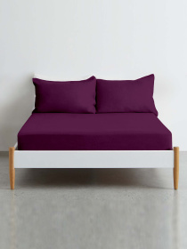 Простынь на резинке ранфорс PLUM Cosas модель CherryDark77_120x200x20 Фото