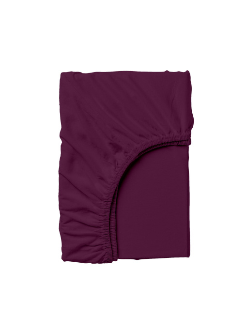 Простынь на резинке ранфорс PLUM Cosas модель CherryDark77_120x200x20 Фото