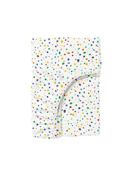 Простынь на резинке ранфорс DOTS Cosas модель ColorBlotsV6-6662_120 Фото