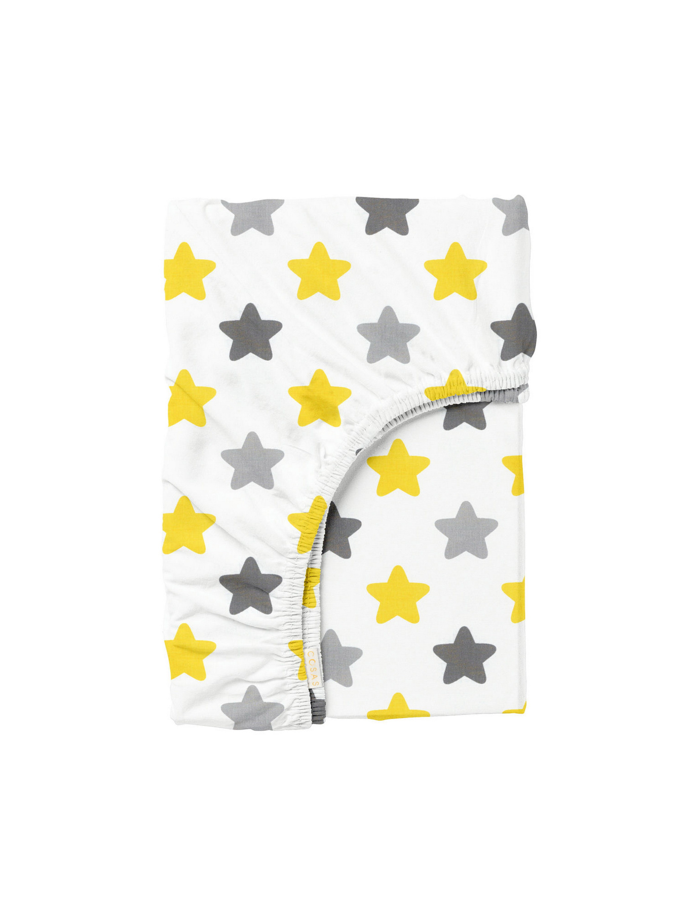 Простынь на резинке ранфорс COOKIES Cosas модель CookieYellowGrey_120 Фото