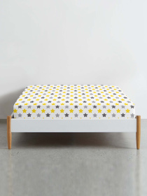 Простынь на резинке ранфорс COOKIES Cosas модель CookieYellowGrey_120 Фото