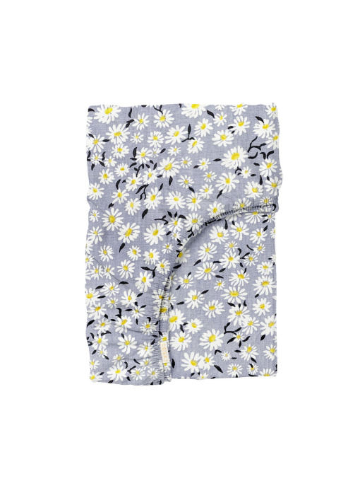 Простынь на резинке ранфорс CHAMOMILE Cosas модель Daisy_120 Фото