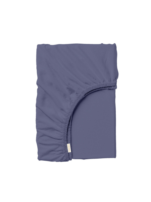 Простынь на резинке ранфорс NIGHTFALL Cosas модель DarkBlue87_120x200x20 Фото