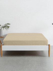 Простынь на резинке ранфорс BEIGE DOTS Cosas модель DotsBeige_100x200x20 Фото