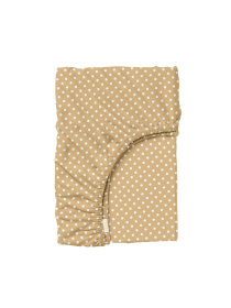 Простирадло на резинці ранфорс BEIGE DOTS Cosas модель DotsBeige_100x200x20 Фото