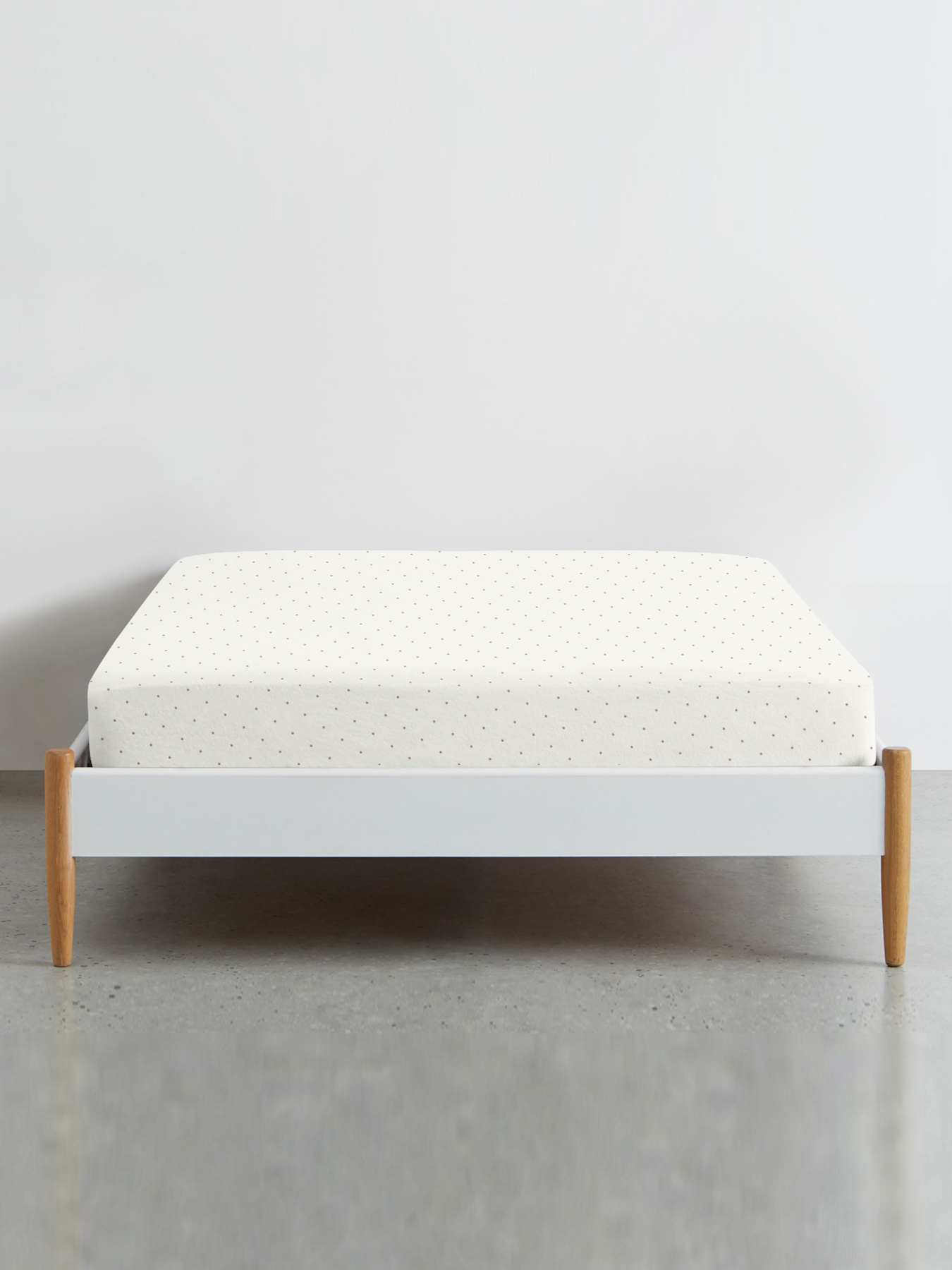 Простынь на резинке ранфорс MINI DOTS Cosas модель DotsChocoMilk_120 Фото