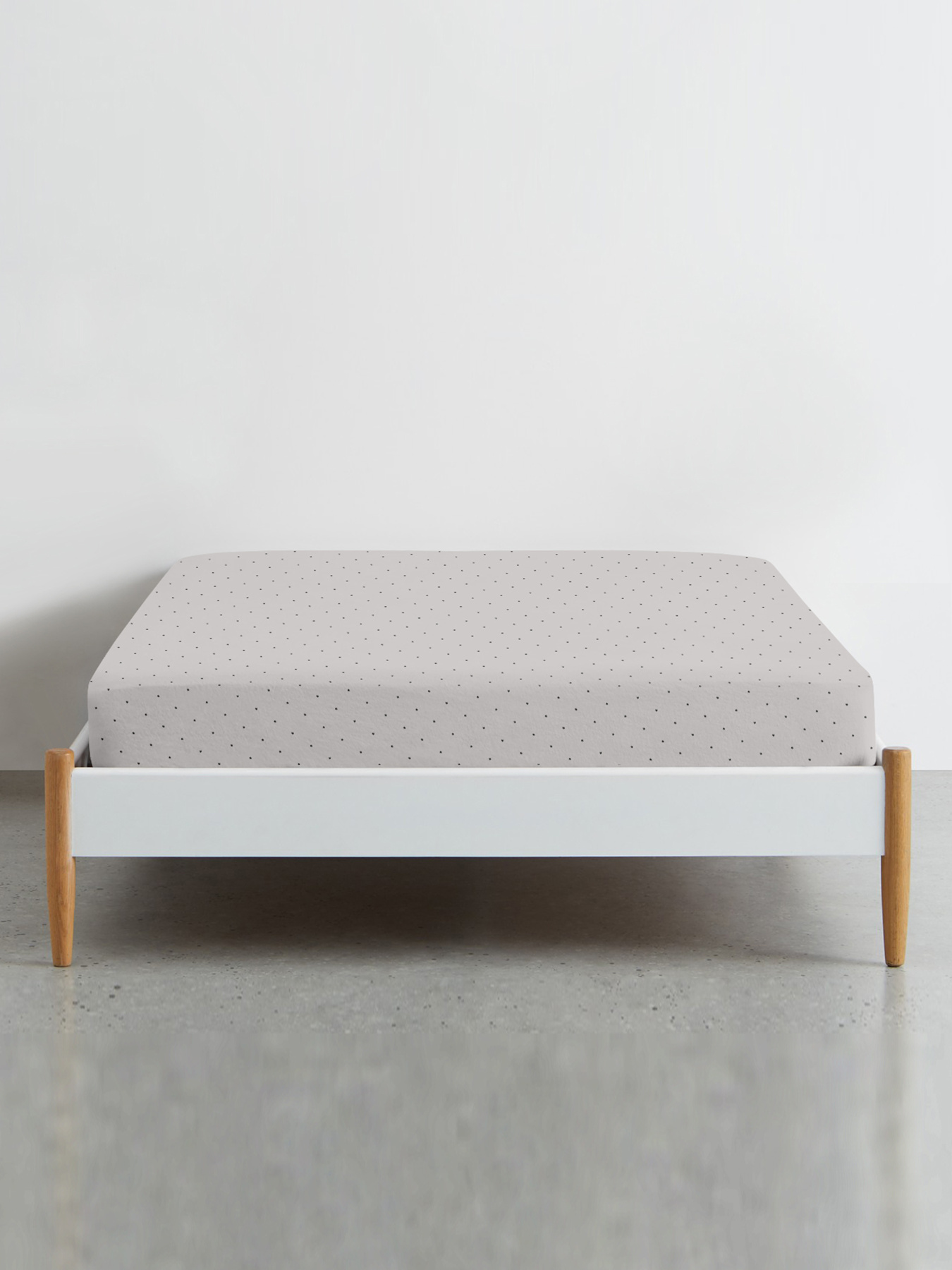 Простирадло на резинці ранфорс MINI DOTS Cosas модель DotsGreyBeige_120 Фото