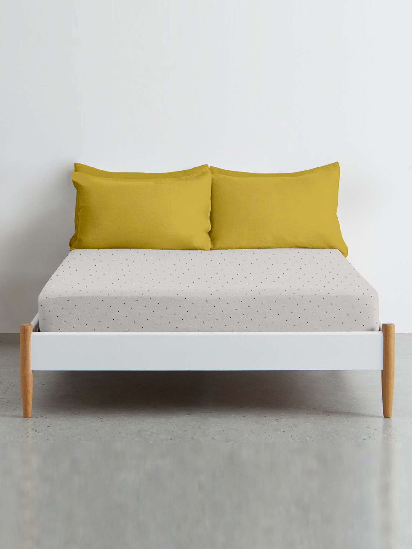 Простирадло на резинці ранфорс MINI DOTS Cosas модель DotsGreyBeige_120 Фото