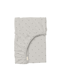 Простирадло на резинці ранфорс MINI DOTS Cosas модель DotsGreyBeige_120 Фото