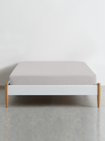 Простынь на резинке ранфорс MINI DOTS Cosas модель DotsGreyBeige_120 Простынь на резинке ранфорс MINI DOTS Cosas модель DotsGreyBeige_120 Фото