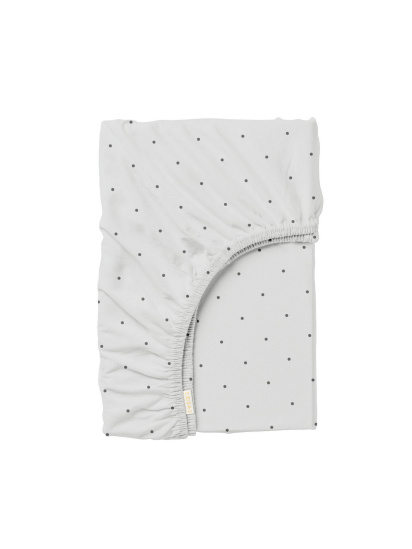 Cosas ­Простирадло на резинці ранфорс MINI DOTS модель DotsGreyGrey_100x200x20 - фото