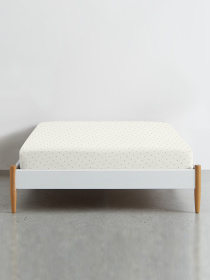 Простынь на резинке ранфорс MINI DOTS Cosas модель DotsGreyMilk_120 Фото