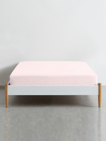 Простирадло на резинці ранфорс MINI DOTS Cosas модель DotsGreyRose_120 Фото