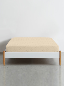 Простынь на резинке ранфорс MINI DOTS Cosas модель DropChocoBeige_120 Фото