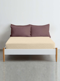 Простынь на резинке ранфорс MINI DOTS Cosas модель DropChocoBeige_120 Фото