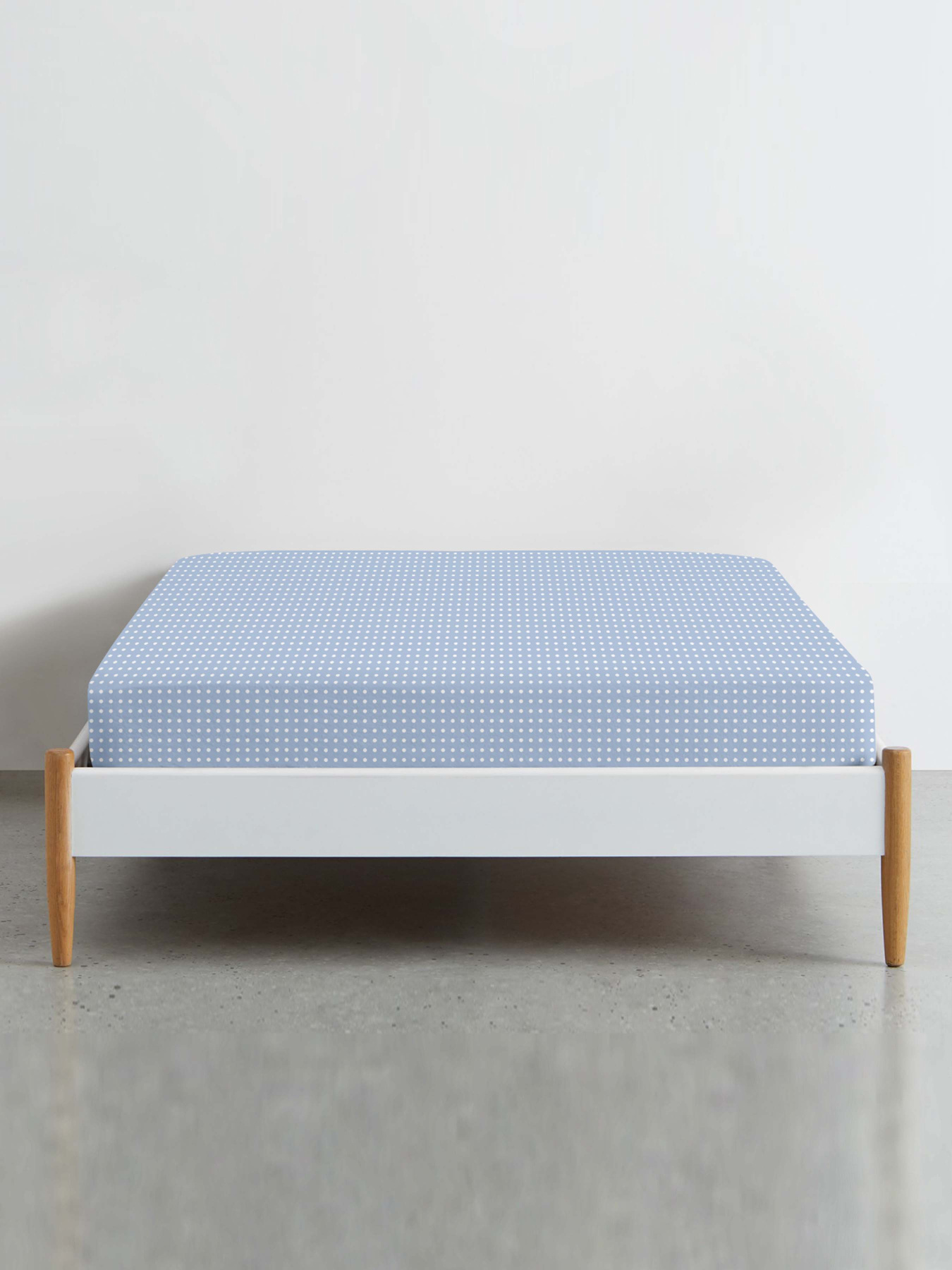 Простирадло на резинці ранфорс BLUE DOTS Cosas модель DropLightBlue-4003_120 Фото