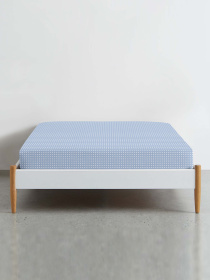 Простирадло на резинці ранфорс BLUE DOTS Cosas модель DropLightBlue-4003_120 Фото