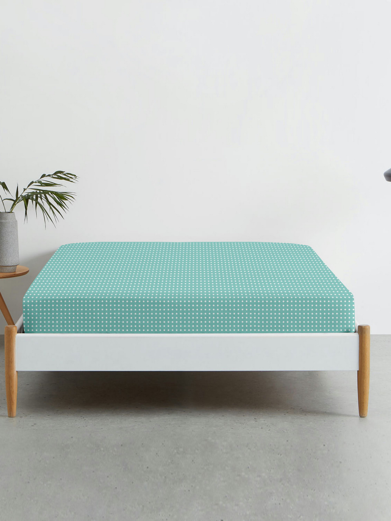 Простирадло на резинці ранфорс MINI DOTS Cosas модель DropMint_100x200x20 Фото