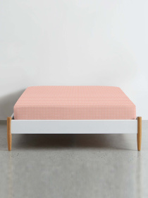 Простирадло на резинці ранфорс BLUSH DOTS Cosas модель DropPudra_120 Фото