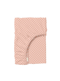 Простирадло на резинці ранфорс BLUSH DOTS Cosas модель DropPudra_120 Фото