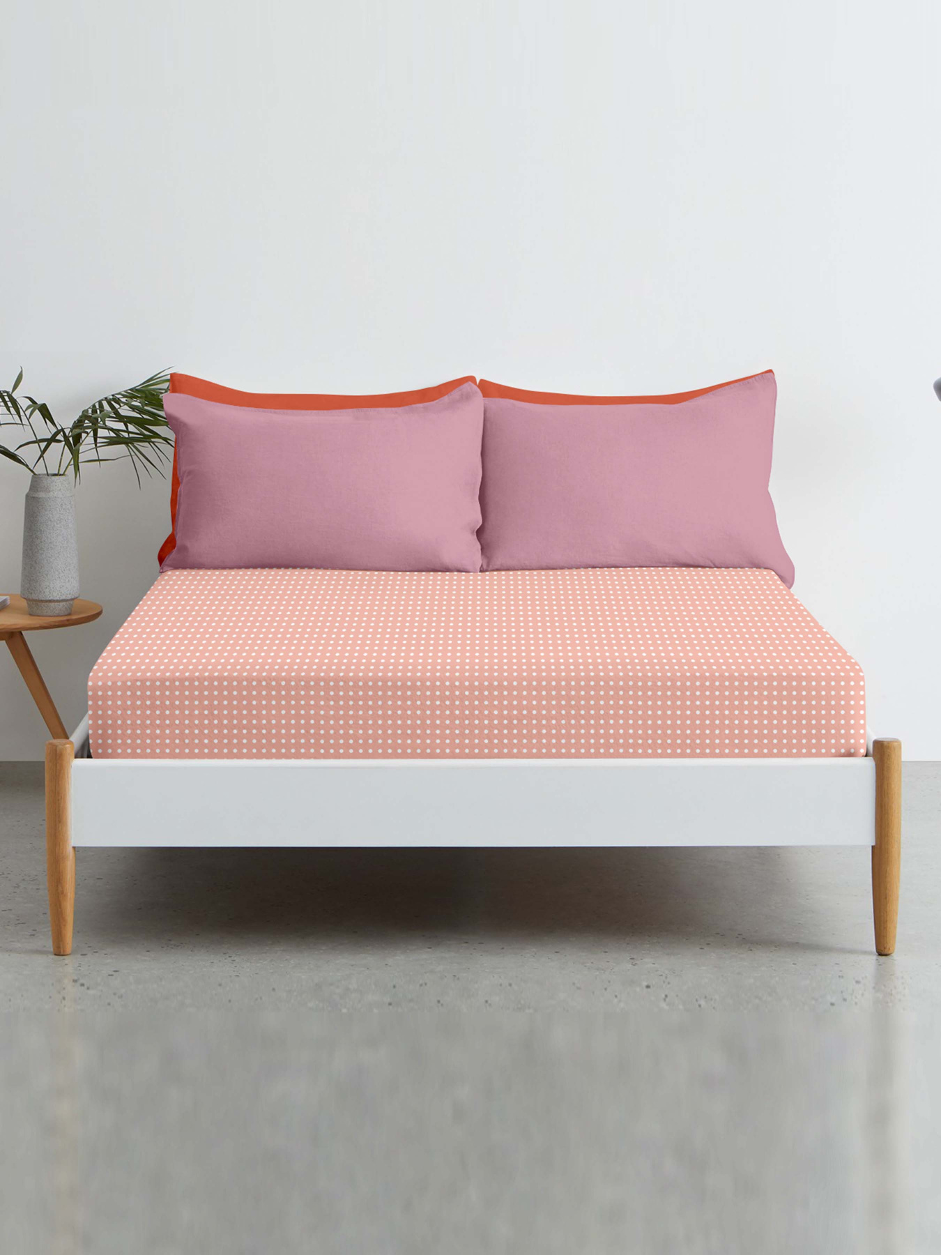 Простынь на резинке ранфорс BLUSH DOTS Cosas модель DropPudra_120 Простынь на резинке ранфорс BLUSH DOTS Cosas модель DropPudra_120 Фото