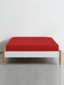 Простынь на резинке ранфорс RED DOTS Cosas модель DropRed-4009_120 Простынь на резинке ранфорс RED DOTS Cosas модель DropRed-4009_120 Фото