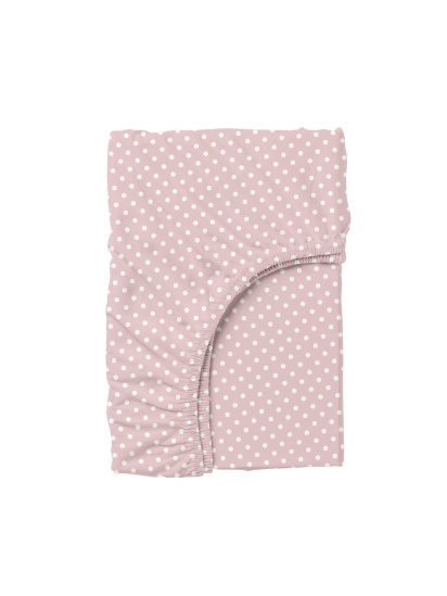 Cosas ­Простирадло на резинці ранфорс ROSE DOTS модель DropRose_100x200x20 - фото