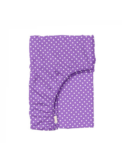 Простынь на резинке ранфорс DOTS Cosas модель DropViolet_100x200x20 Фото