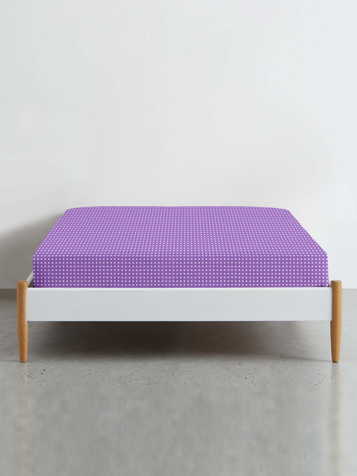 Простирадло на резинці ранфорс DOTS Cosas модель DropViolet_100x200x20 Фото