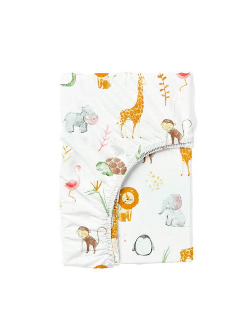 Простынь на резинке фланель AFRICA ZOO Cosas модель Flannel_AfricaZoo_60x120x12 Фото