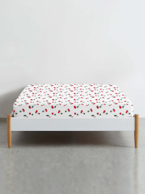 Простынь на резинке фланель CHERRY Cosas модель Flannel_CherryBerry_60x120x12 Фото