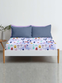 Простирадло на резинці фланель SNOWMAN Cosas модель Flannel_Snowman_60x120x12 Фото