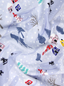Простирадло на резинці фланель SNOWMAN Cosas модель Flannel_Snowman_60x120x12 Фото