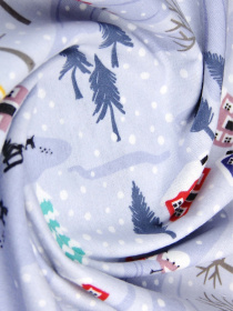 Простирадло на резинці фланель SNOWMAN Cosas модель Flannel_Snowman_60x120x12 Фото