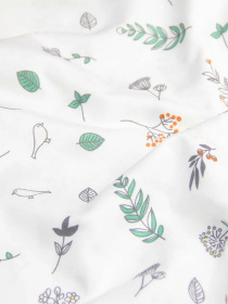 Простынь на резинке ранфорс WILDFLOWERS Cosas модель FoliageBirds_120 Простынь на резинке ранфорс WILDFLOWERS Cosas модель FoliageBirds_120 Фото