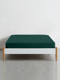 Простынь на резинке ранфорс PINE Cosas модель GreenDark91_120x200x20 Простынь на резинке ранфорс PINE Cosas модель GreenDark91_120x200x20 Фото