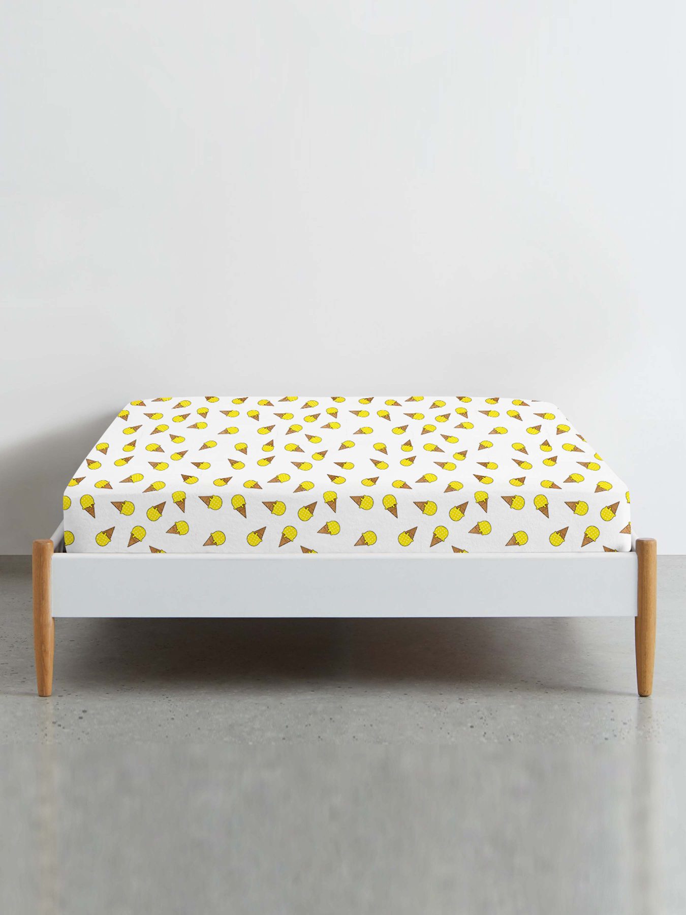 Простынь на резинке ранфорс ICECREAM YELLOW Cosas модель IcecreamYellow_120 Фото