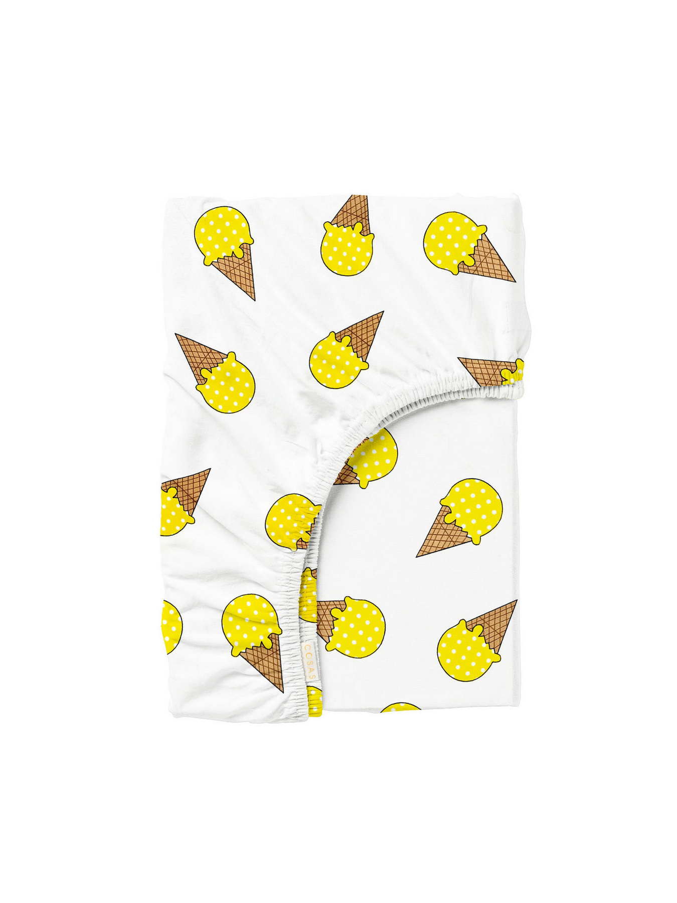 Простынь на резинке ранфорс ICECREAM YELLOW Cosas модель IcecreamYellow_120 Фото